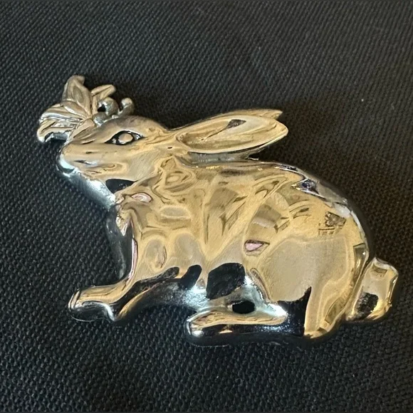 John Hardy Silver Tone Bunny Rabbit Scarf or Tie Clip - Picture 3 of 4